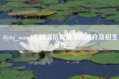 新安中国消防救援学院简介及招生章程