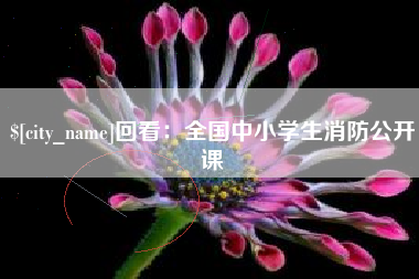 新安回看：全国中小学生消防公开课