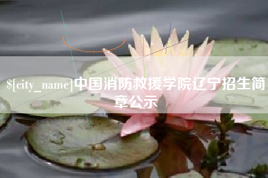 新安中国消防救援学院辽宁招生简章公示