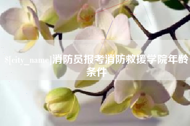 新安消防员报考消防救援学院年龄条件
