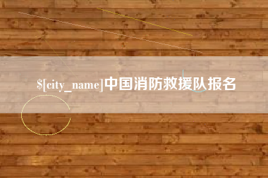 新安中国消防救援队报名