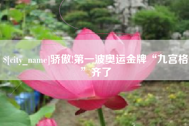 新安骄傲!第一波奥运金牌“九宫格”齐了