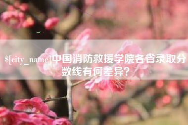 新安中国消防救援学院各省录取分数线有何差异？