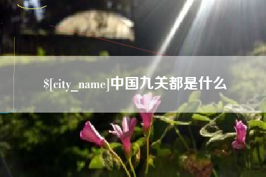 新安中国九关都是什么