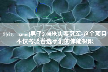 新安男子5000米决赛冠军-这个项目不仅考验着选手们的体能极限