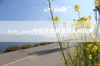 新安中国失信被执行人名单网