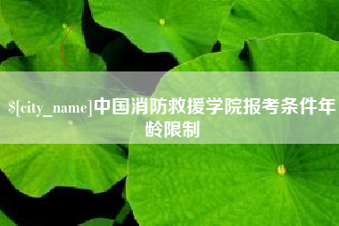 新安中国消防救援学院报考条件年龄限制