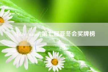 新安第七届亚冬会奖牌榜