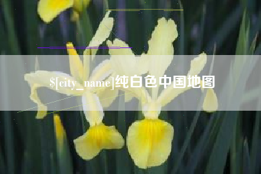 新安纯白色中国地图
