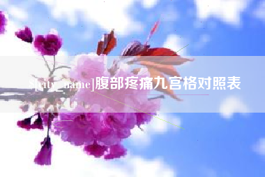 新安腹部疼痛九宫格对照表