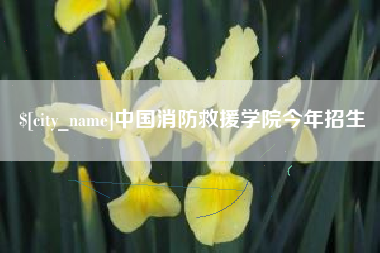 新安中国消防救援学院今年招生