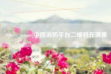 新安中国消防平台二维码在哪里