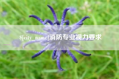 新安消防专业视力要求
