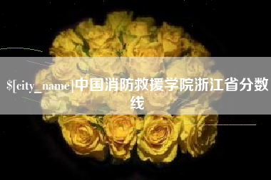新安中国消防救援学院浙江省分数线