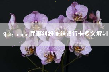 新安民事纠纷冻结银行卡多久解封