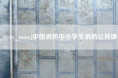 新安中国消防中小学生消防公开课