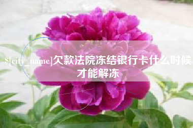 新安欠款法院冻结银行卡什么时候才能解冻