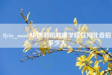 新安中国消防救援学院在河北省招多少人