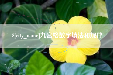 新安九宫格数字填法和规律
