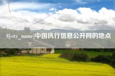 新安中国执行信息公开网的地点