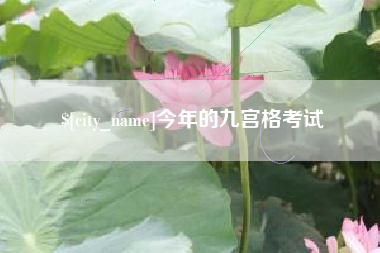 新安今年的九宫格考试