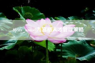 新安九宫格人才管理策略