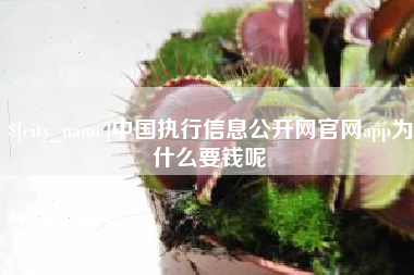 新安中国执行信息公开网官网app为什么要钱呢