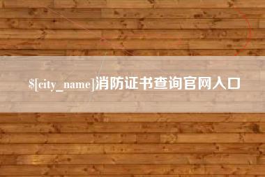 新安消防证书查询官网入口